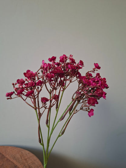 Gypsophilia Burgundy – Luxe kunstbloem voor vaas en boeket