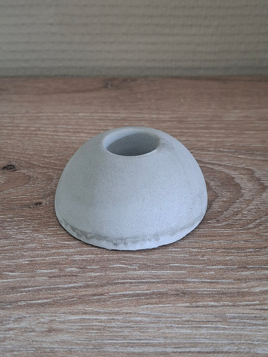 Betonlook Kandelaar Grijs – Bulb & Platte Kandelaar | Voor Dinerkaarsen