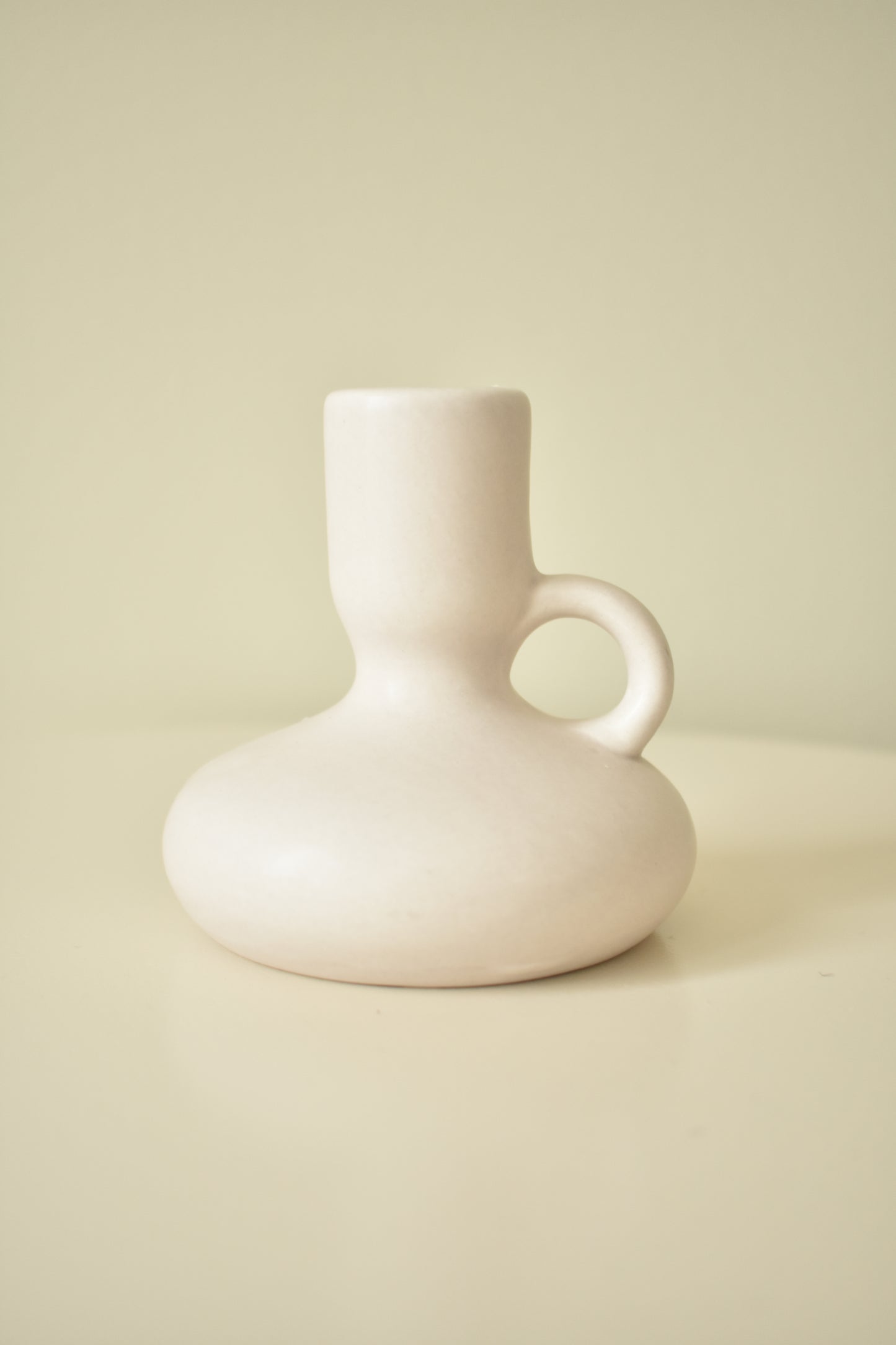 Kaarsenhouder keramiek mat tone – Ø9 x H9 cm