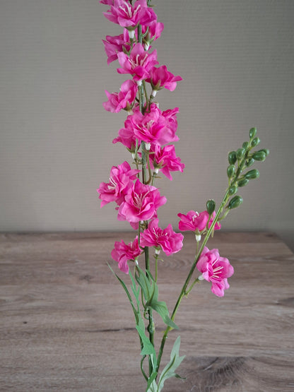 Delphinium Kunstbloem – Crème, Roze & Fuchsia | Decoratieve Bloementak | H78 cm