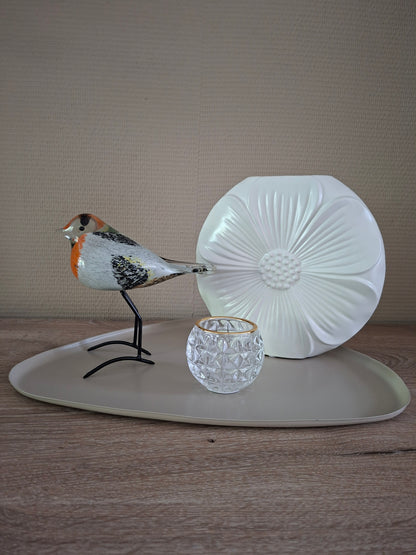 Organische metalen tray – sand marble, L28 x B39 cm