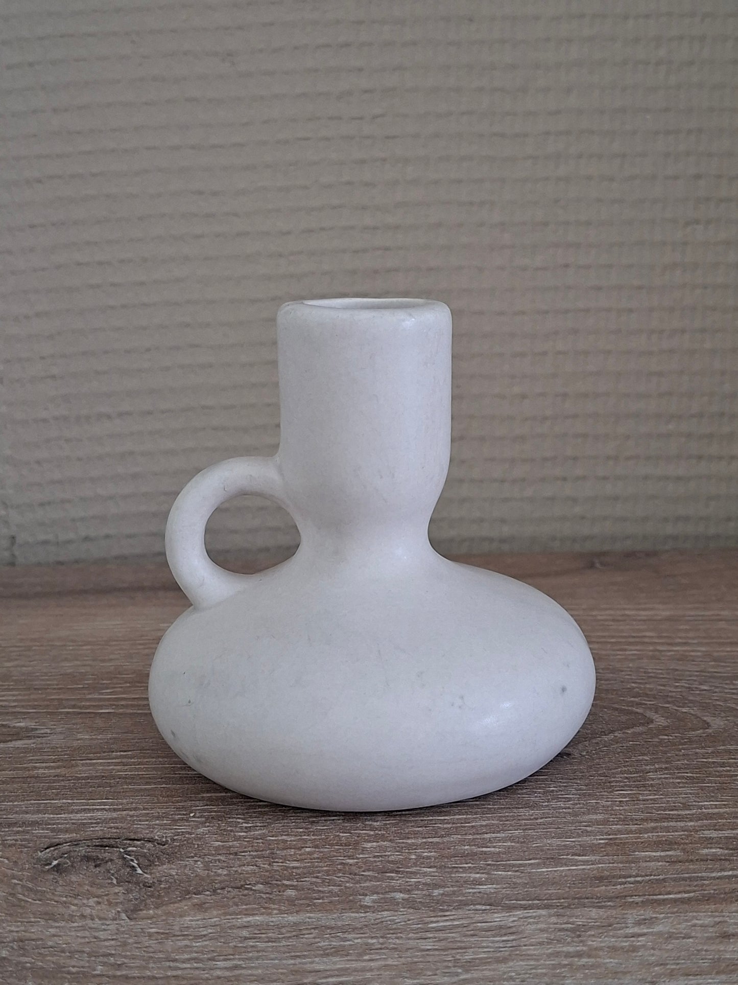 Kaarsenhouder keramiek mat tone – Ø9 x H9 cm