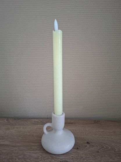 Kaarsenhouder keramiek mat tone – Ø9 x H9 cm