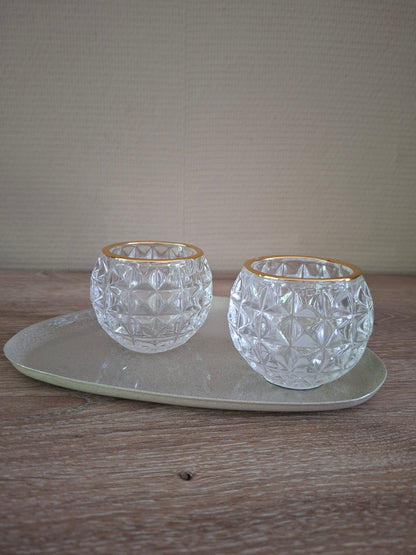 Metalen Tray – Organisch Sand Marble – 21,5 x 15,5 cm