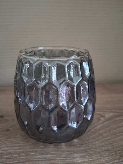 Set van 2 glazen theelichthouders 10x10 cm – stijlvol en sfeervol woonaccent