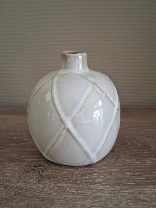 Vaas swirl crème – Ø11 x H11 cm