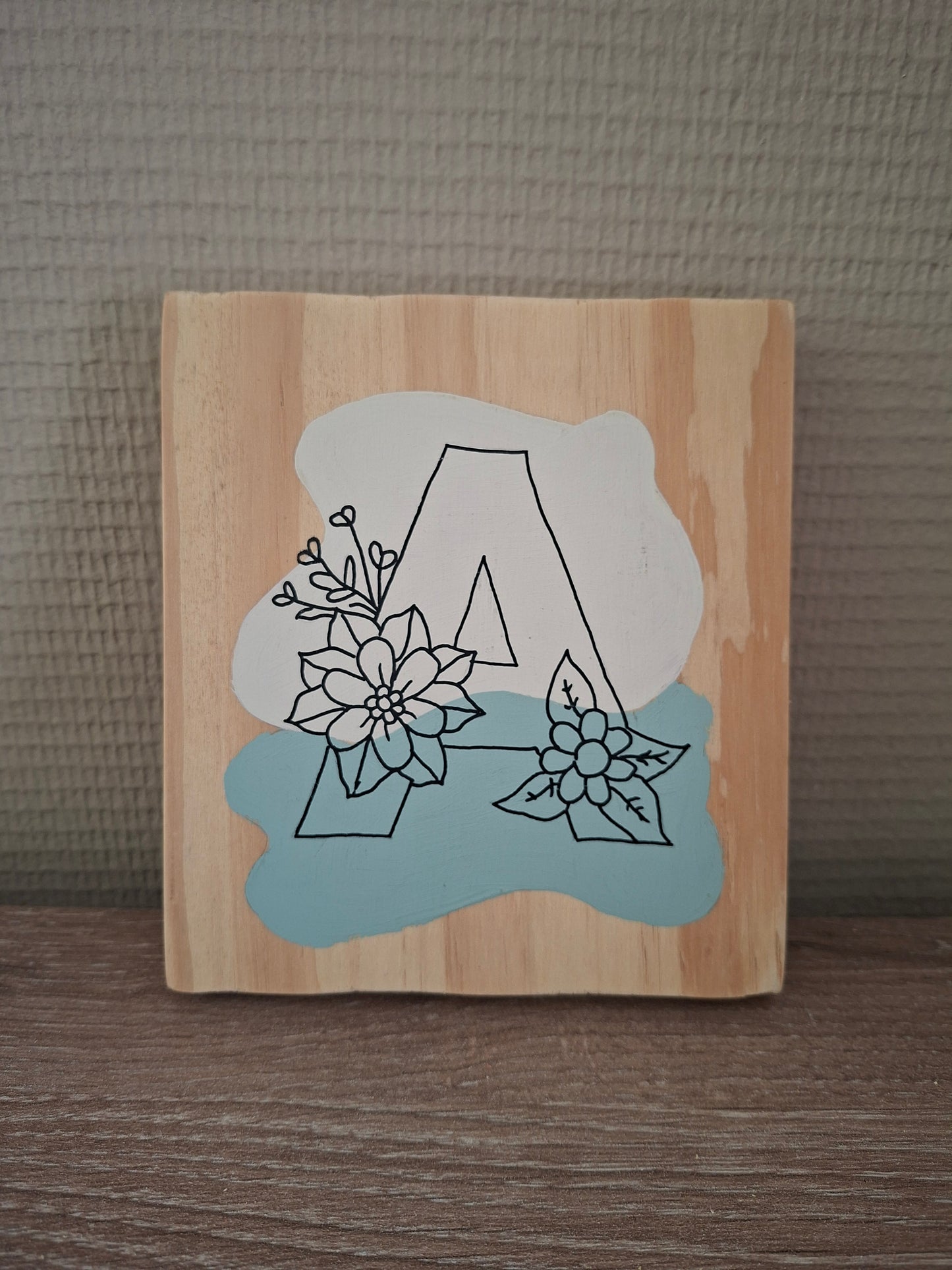 Handgemaakt Houten Kunstwerk – Letters | Lijntekening