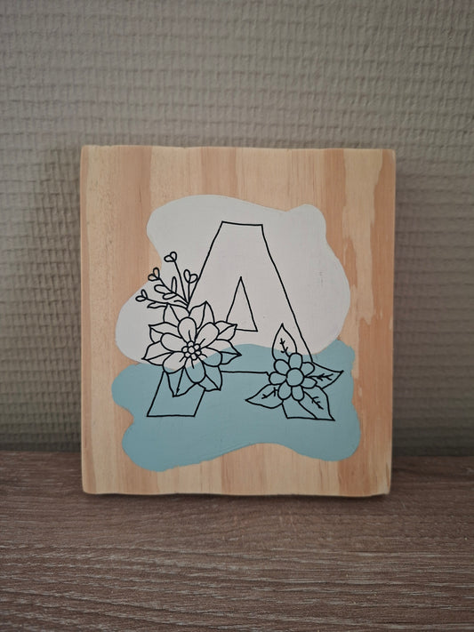 Handgemaakt Houten Kunstwerk – Letters | Lijntekening