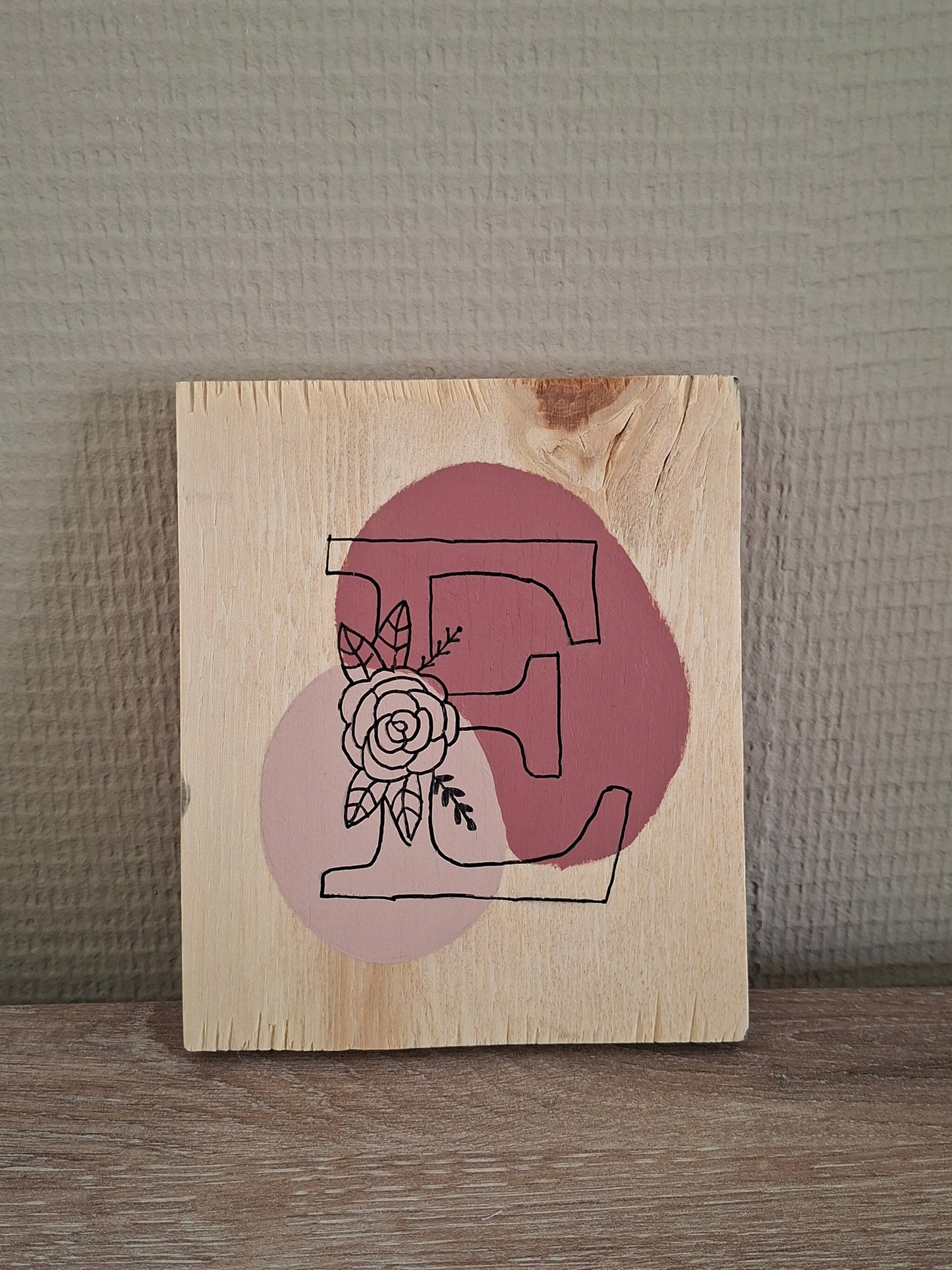 Handgemaakt Houten Kunstwerk – Letters | Lijntekening