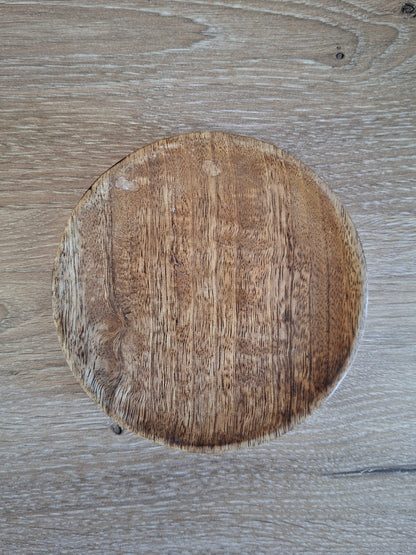 Ronde Houten Tray – Ø13 x H2,5 cm | Geschikt voor Amberblokjes